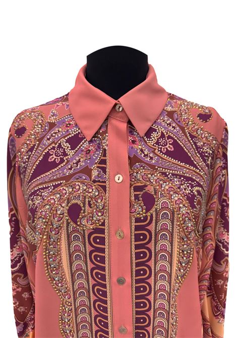 Multicoloured patterned shirt with appliqués GAI MATTIOLO | shirts | LV0548UNICA